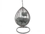 Fotel wiszący kokon technorattanowy - DONDOLO Brown Elite/Grey
