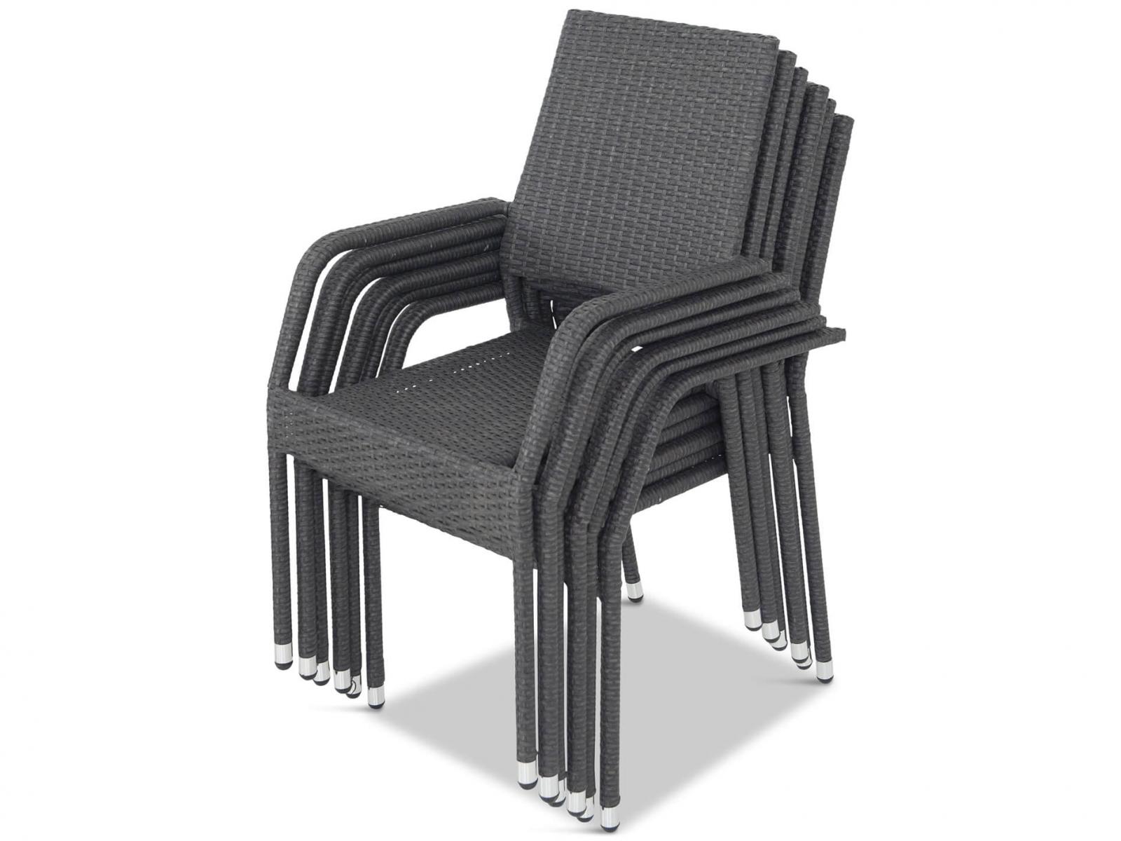 Lautaro Antracite - sztaplowane krzesła