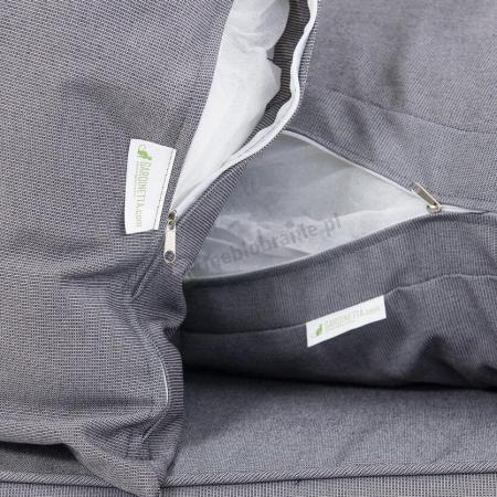 wnętrze ciemnoszarej poduszki ogrodowej