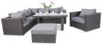 Modułowe meble technorattan NILAMITO IX PLUS Anthracite & Blue Grey + fotel