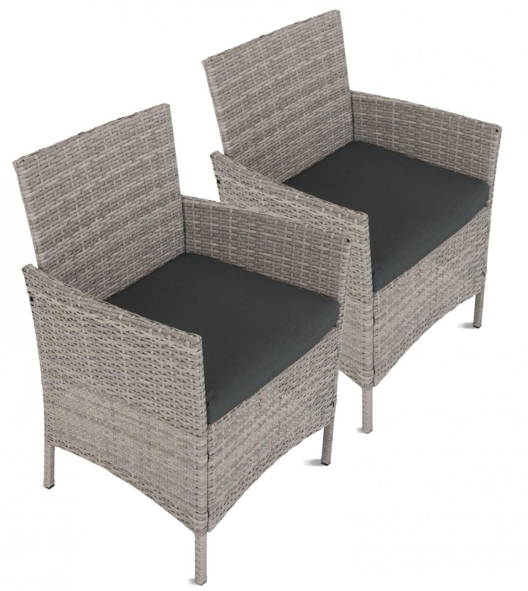 zestaw foteli technorattanowych szarych