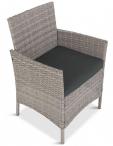 Meble obiadowe z technorattanu Capitano/Flavio 4+1 Grey