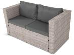 Duży zestaw mebli technorattanowych Stefano Grande Grey sofa
