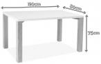 Biały stół do salonu Signal Egon 120cm
