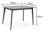 Stół do salonu z drewnianym blatem 120cm Signal Vitro
