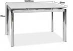 stół gd020 biały chrom 120(180)x80