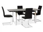 stół gd020 czarny chrom 120(180)x80