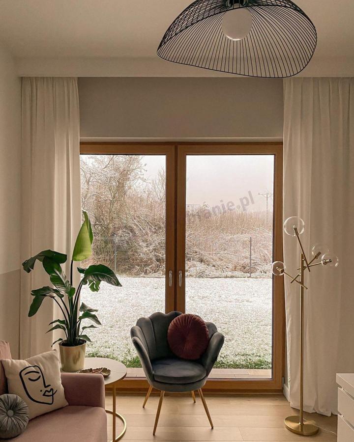 fotel muszelka ciemnoszary w salonie