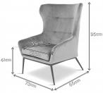 Fotel Ole granatowy steel black