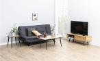 Ciemnoszara sofa rozkładana Actona Faith