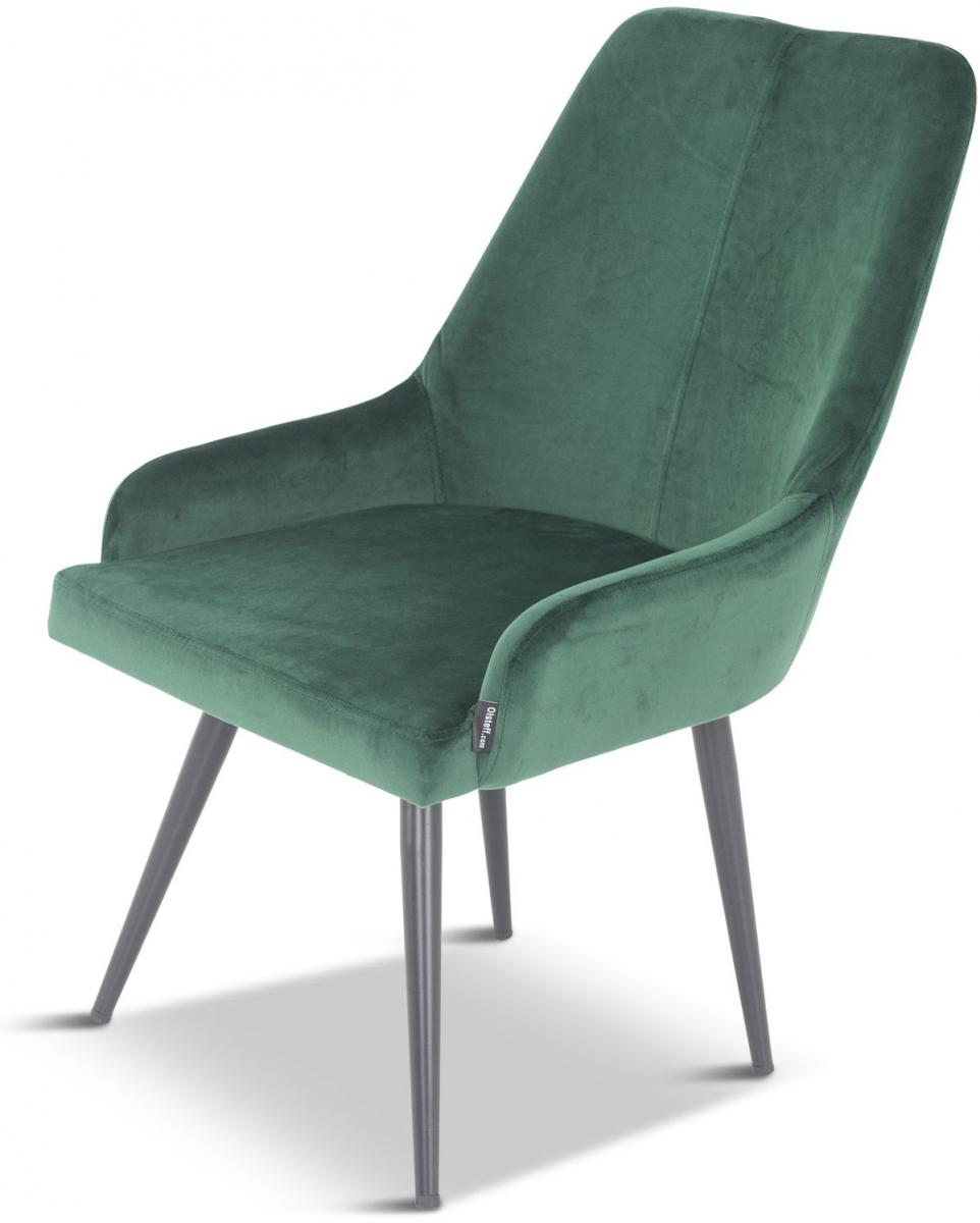 Krzesło skandynawskie tapicerowane Miguel butelkowa zieleń