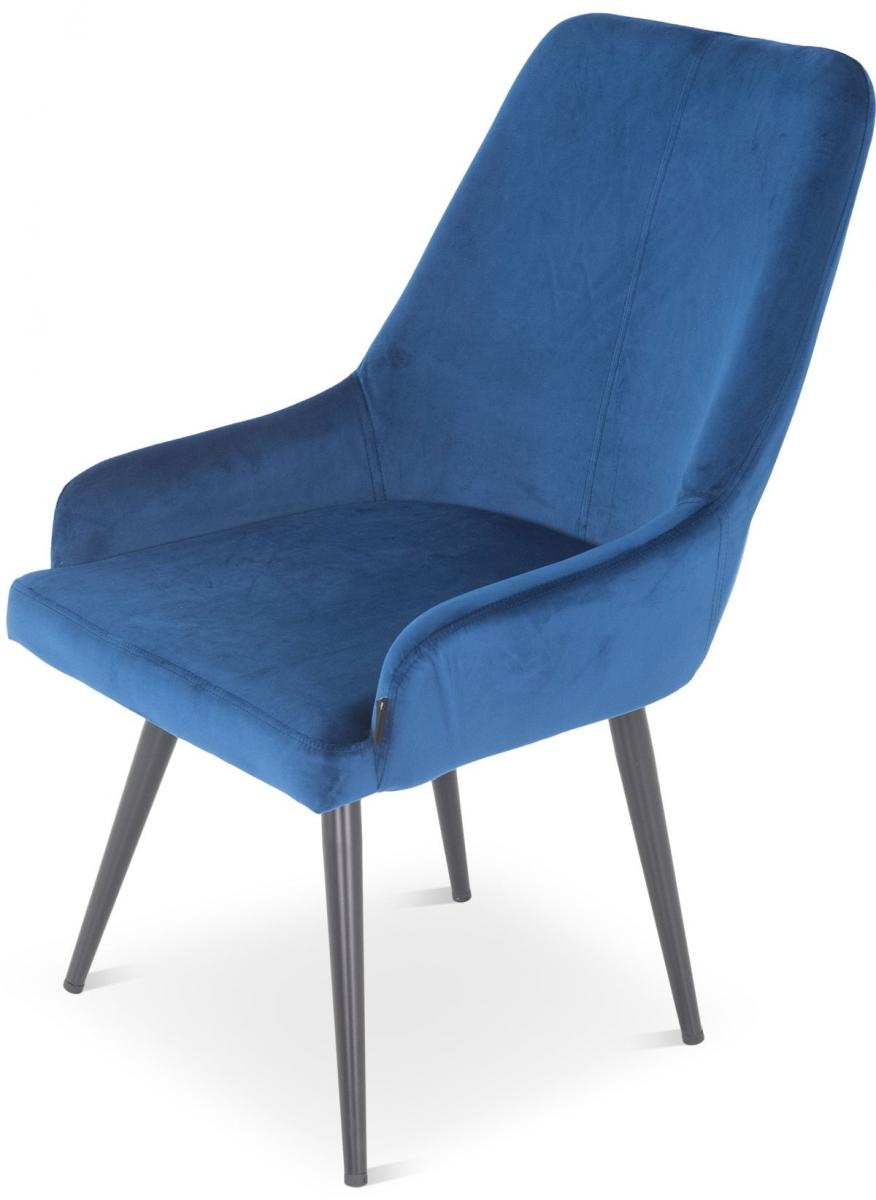 Granatowe tapicerowane krzesło