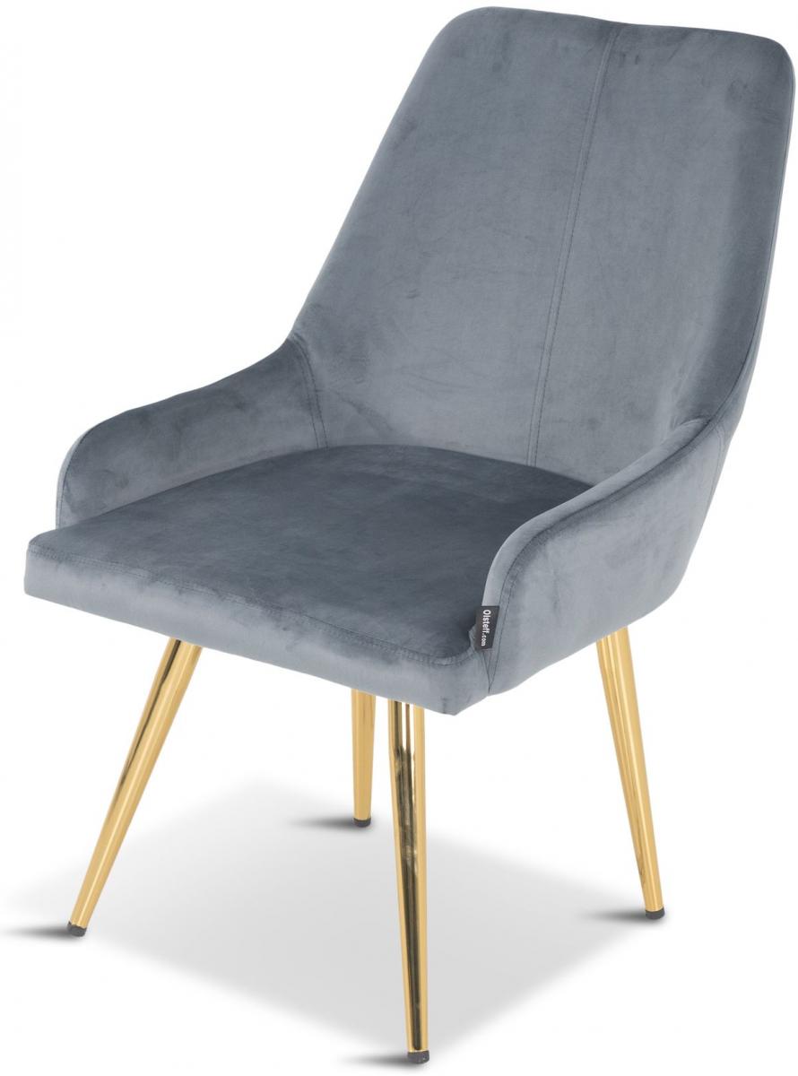 Szare krzesło kubełkowe ciemnoszare Miguel