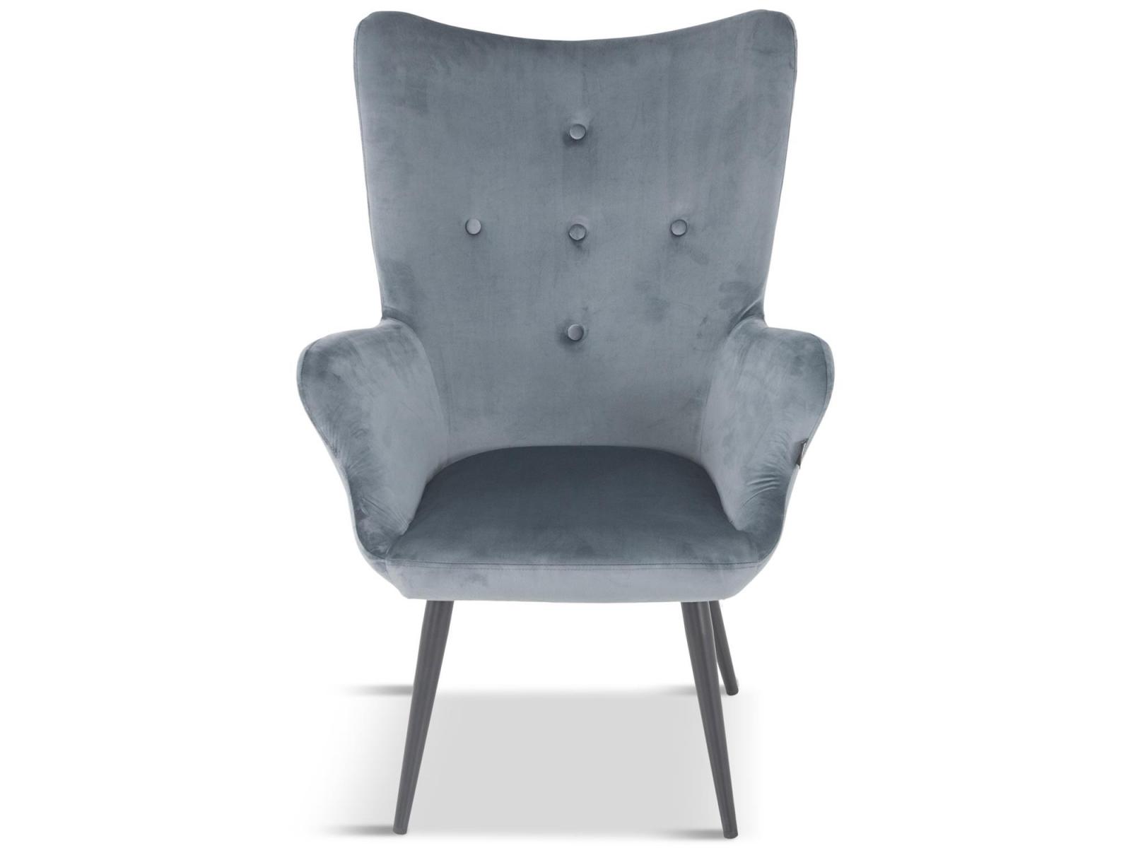 Fotel Uszak z welurową tapicerką Maestro