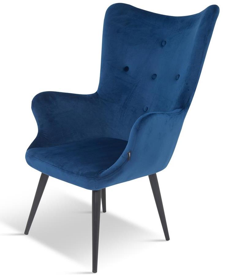 Fotel uszak Maestro granatowy/czarny