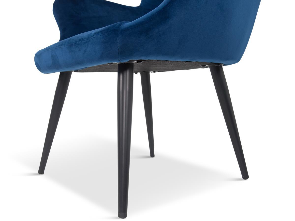 Fotel uszak Maestro granatowy/czarny - nogi i tapicerka