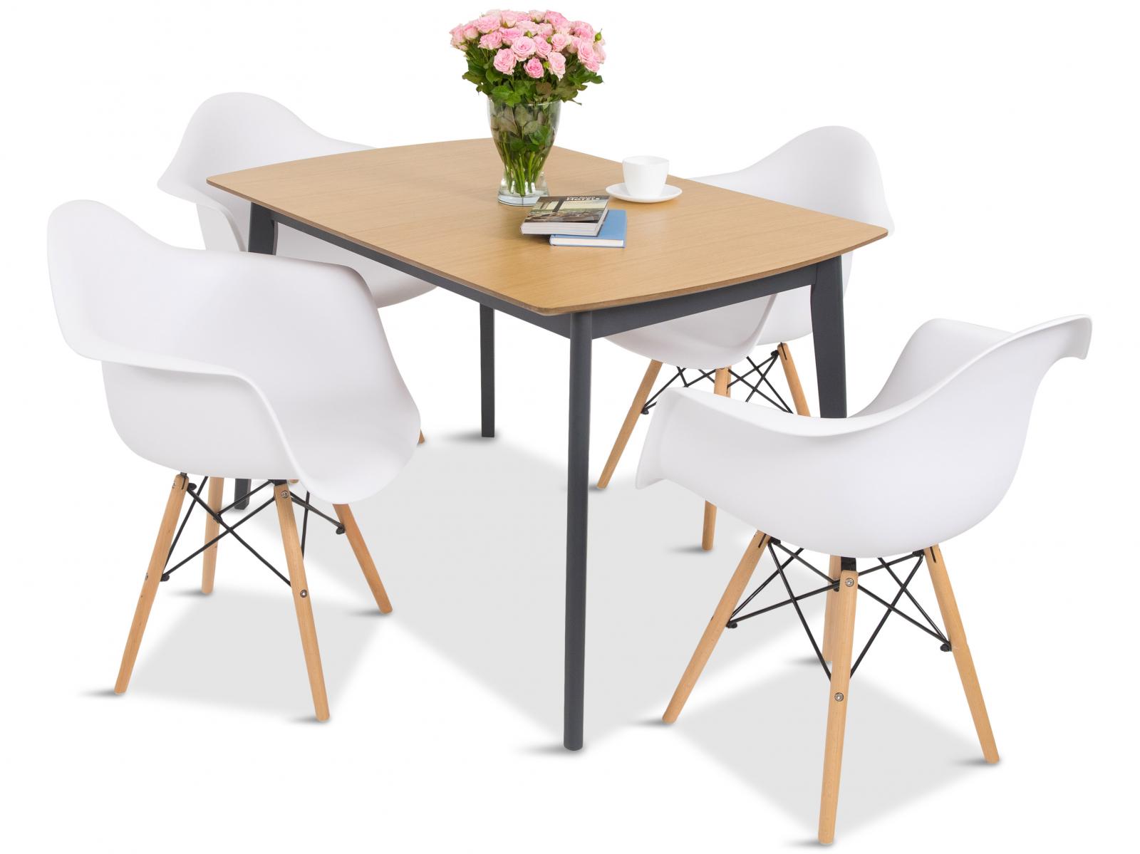 Zestaw stół + krzesła w stylu skandynawskim