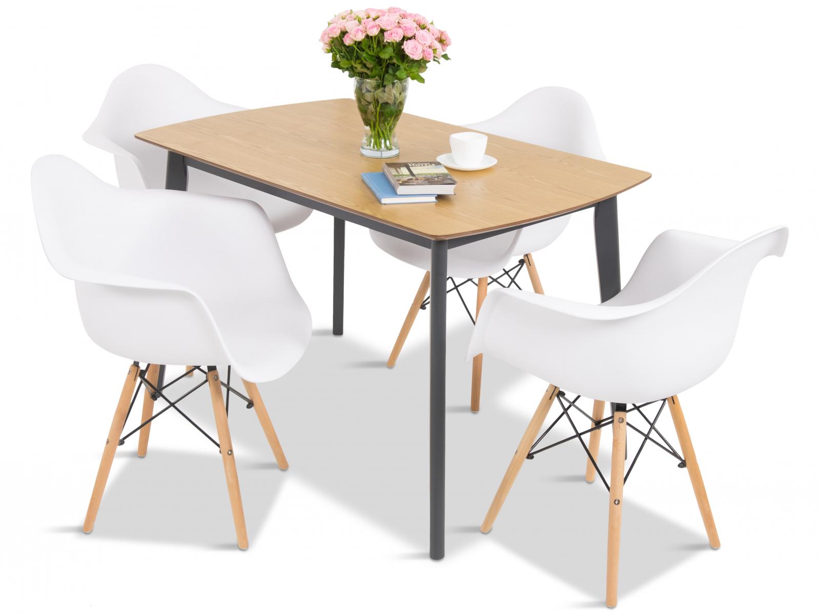 Zestaw stół + krzesła w stylu skandynawskim