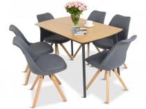 Skandynawskie meble obiadowe 120cm Enok V 6