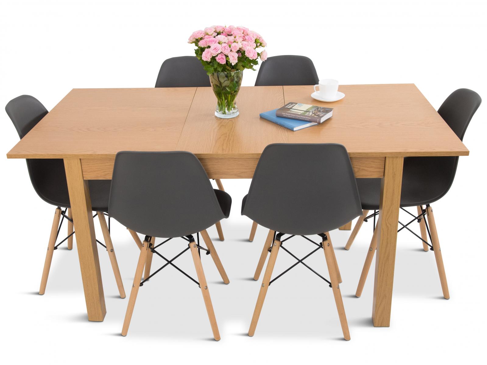 Zestaw stół + krzesła w stylu skandynawskim