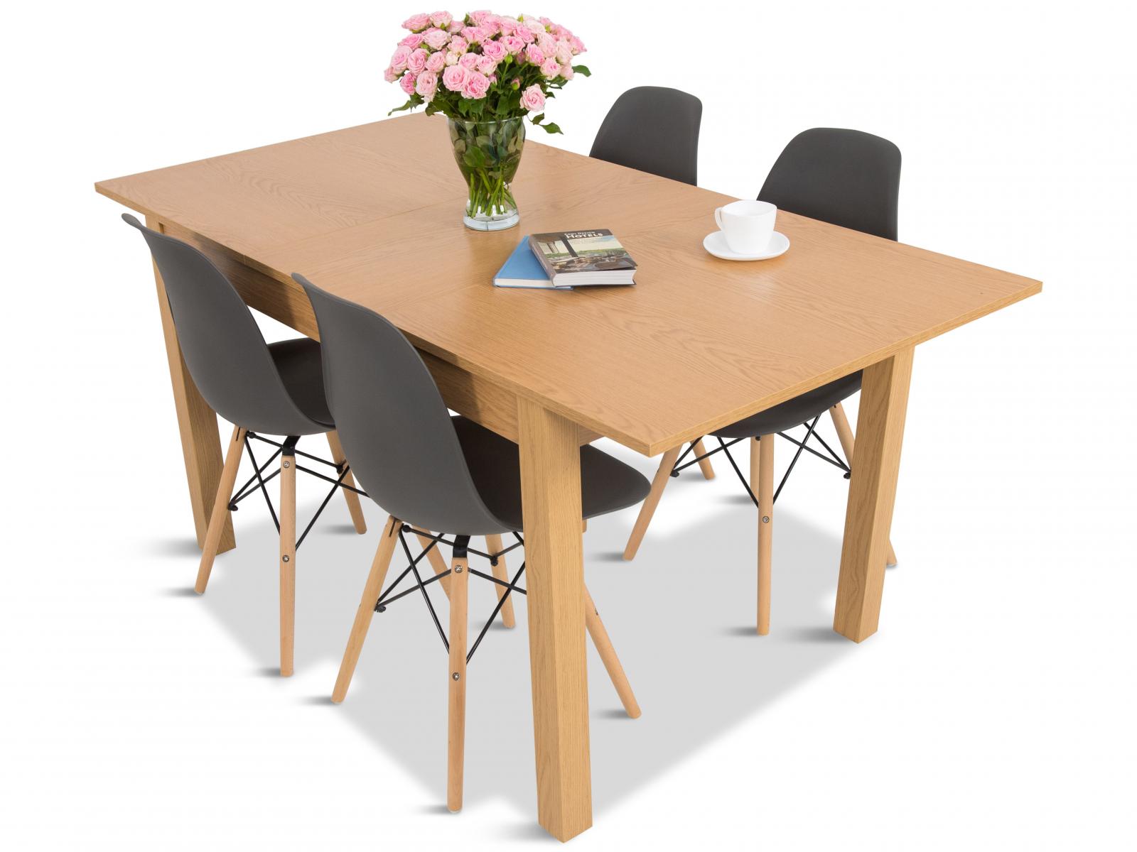 Zestaw stół + krzesła w stylu skandynawskim