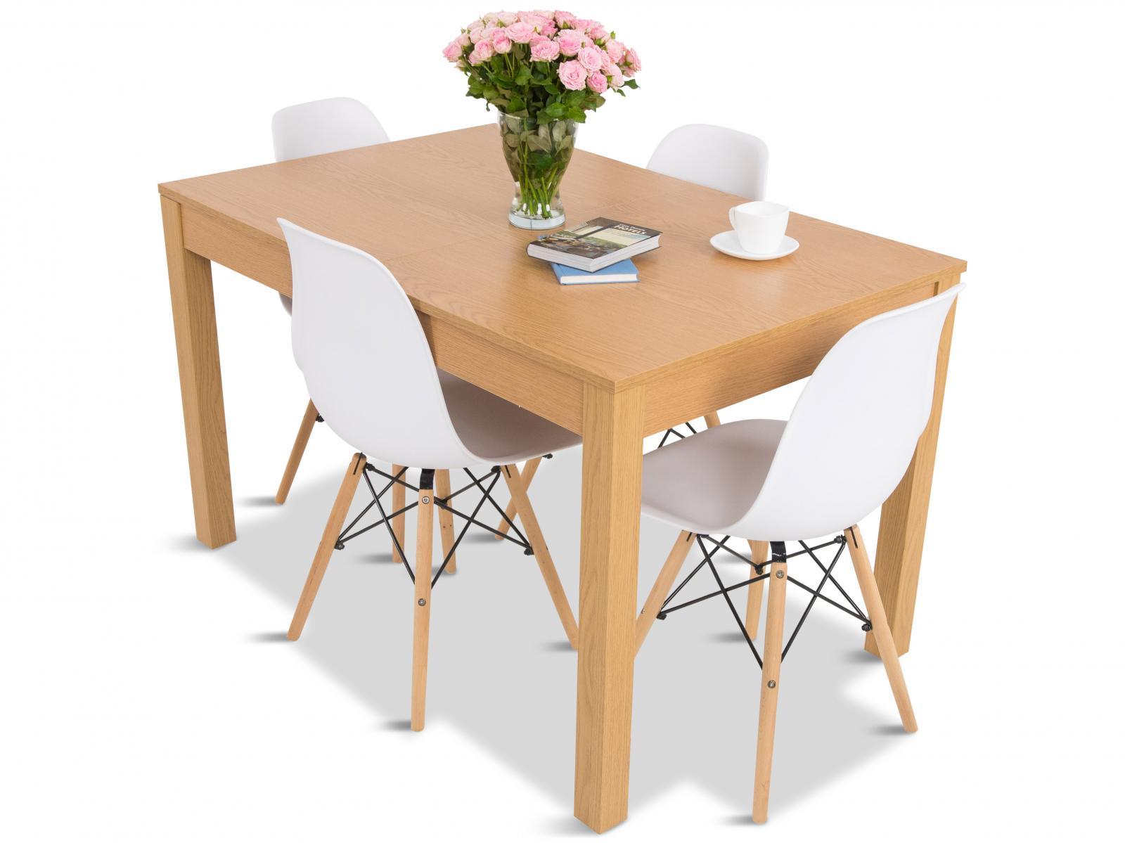 Zestaw stół + krzesła w stylu skandynawskim