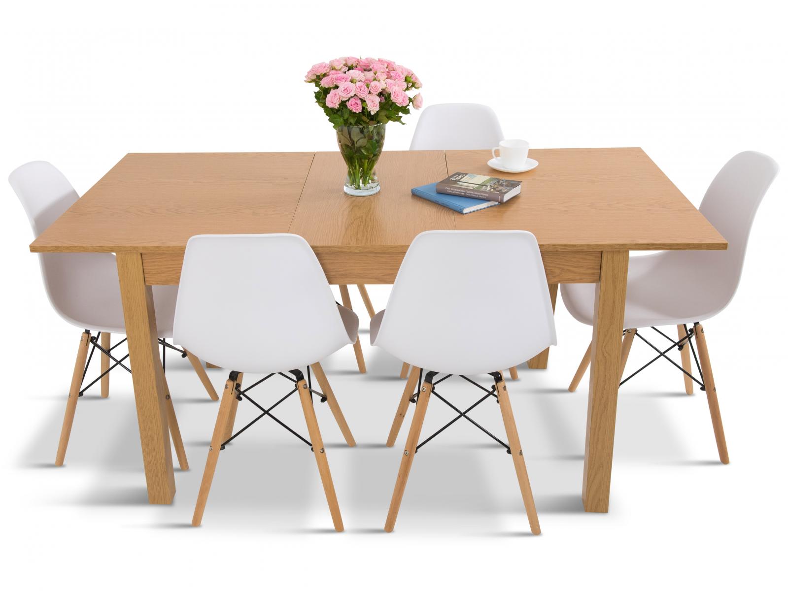 Zestaw stół + krzesła w stylu skandynawskim