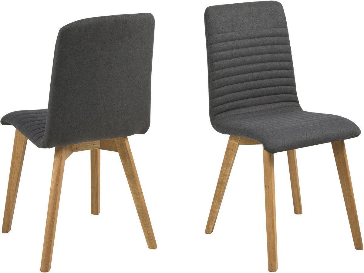 Krzesło tapicerowane szare z nogami drewnianymi