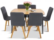 Meble do jadalni 6+1 w stylu skandynawskim 120cm Ar V 6