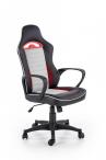 BERING fotel gabinetowy czarny / popielaty / czerwony