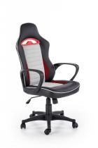 BERING fotel gabinetowy czarny / popielaty / czerwony
