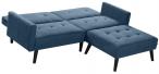 Corner sofa rozkładana z funkcją narożnika niebieska