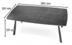 Fimrino halmar - Elegancki stół do jadalni ciemny orzech 180cm
