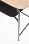 Genua KN1 konsola na czarnych nogach z drewnianym blatem 110x35x78