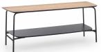 Genua RTV1 stolik RTV czarny w stylu industrialnym loft