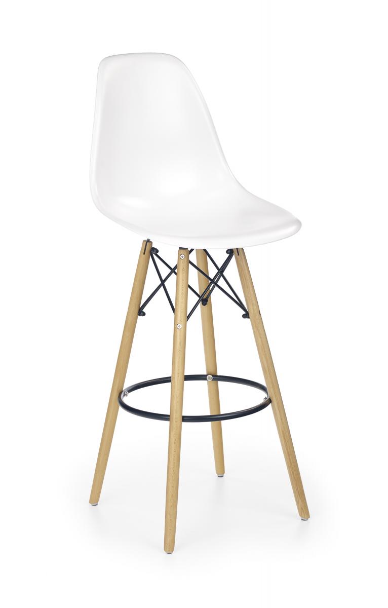 Krzesło barowe białe skandynawskie H51