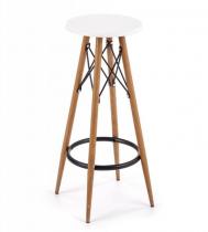 H68 stołek barowy biały hoker w stylu skandynawskim 72cm
