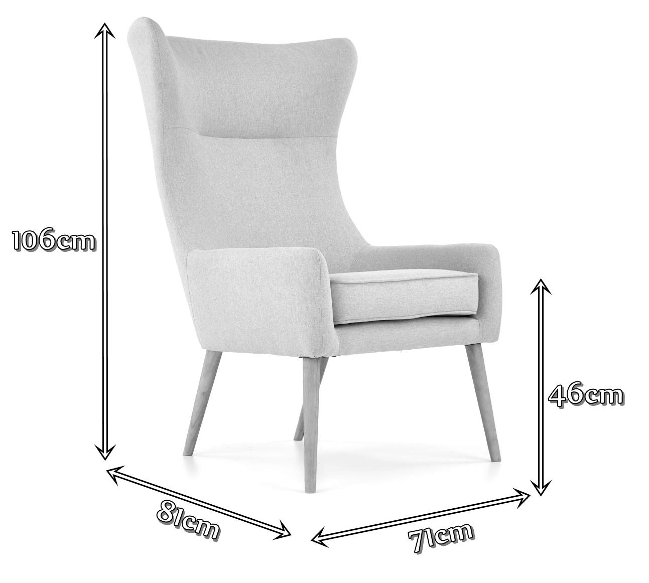 Fotel Favaro - wymiary