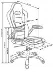 LOTUS fotel gabinetowy czarno-popielaty