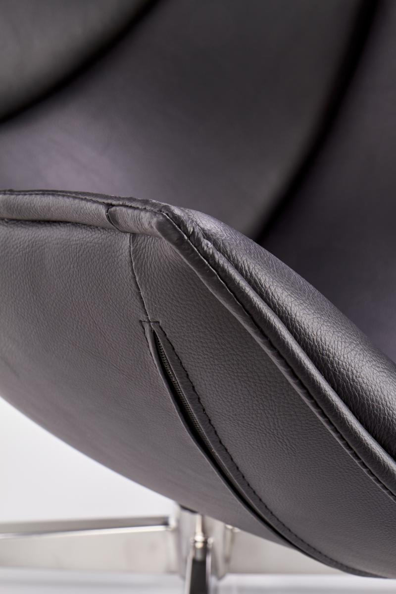 Luxor czarny fotel - zbliżenie