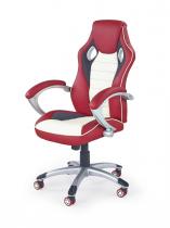 MALIBU halmar - fotel gabinetowy czerwono-kremowy