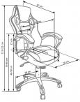 MALIBU fotel gabinetowy czerwono-kremowy
