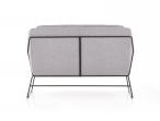SOFT 2 XL szara sofa 2 osobowa na czarnym stelażu