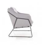 SOFT 2 XL szara sofa 2 osobowa na czarnym stelażu