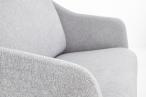 SOFT 2 XL szara sofa 2 osobowa na czarnym stelażu