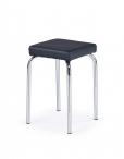 PIRI taboret chrom siedzisko czarne KN780