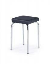 PIRI taboret chrom siedzisko czarne KN780