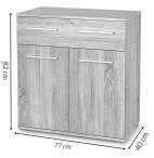 Komoda klasyczna do salonu 77x40x82 biała