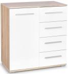 Komoda Lima 82x77x40 cm biała dąb sonoma