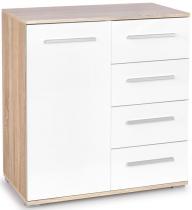 Komoda Lima 82x77x40 cm biała dąb sonoma